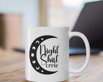 Night Shift Crew Coffee Mug - Sleepless Owl Tea Cup