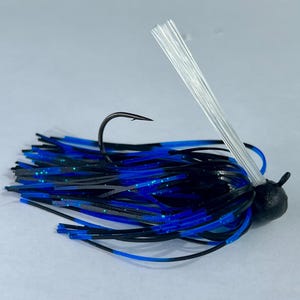 Black and Blue 1/4 oz Football Jig