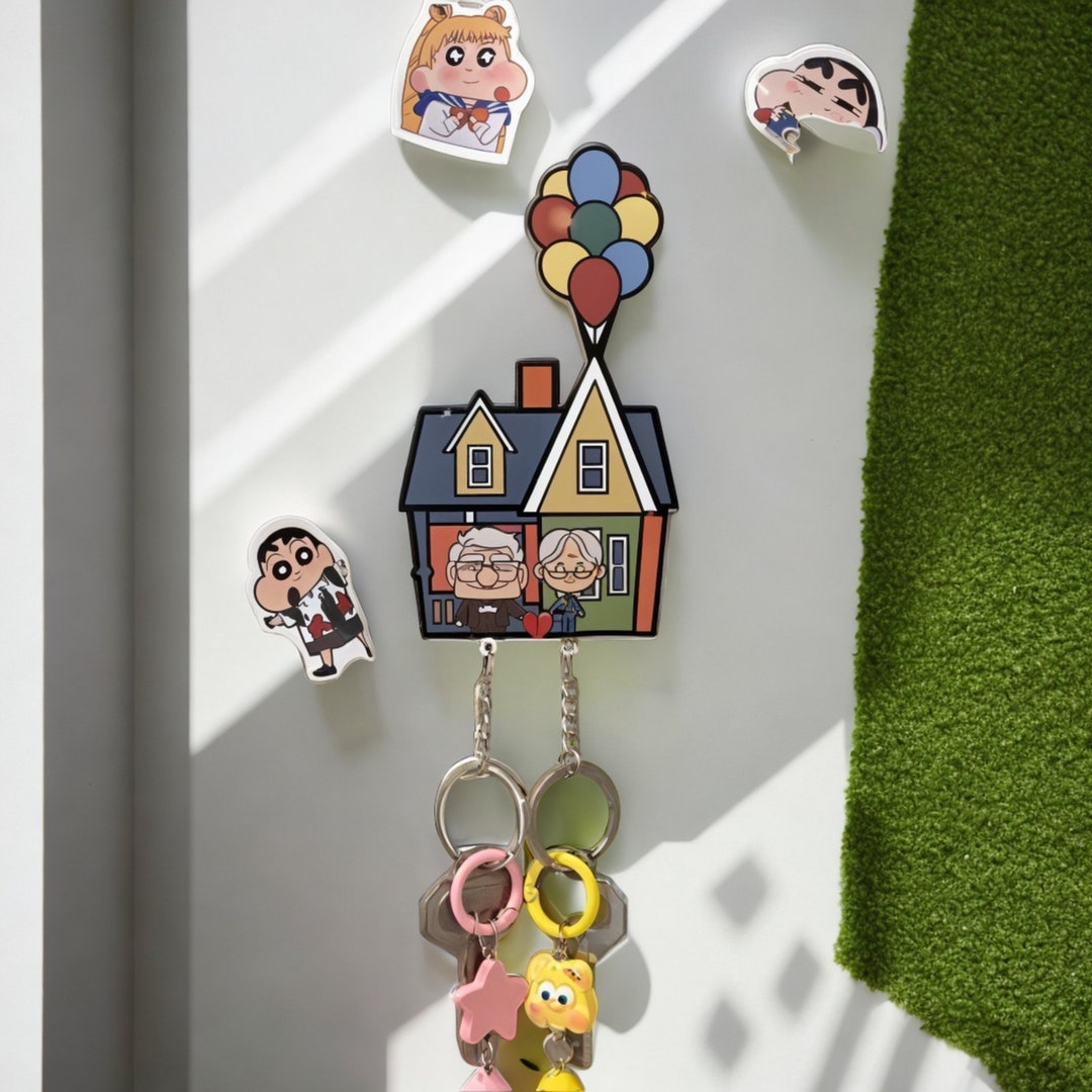 Up Keychain Carl and Ellie Key Holder up Keychain Wooden Keychain up