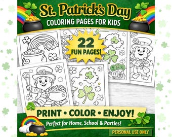 Dibujos para colorear del Día de San Patricio para niños