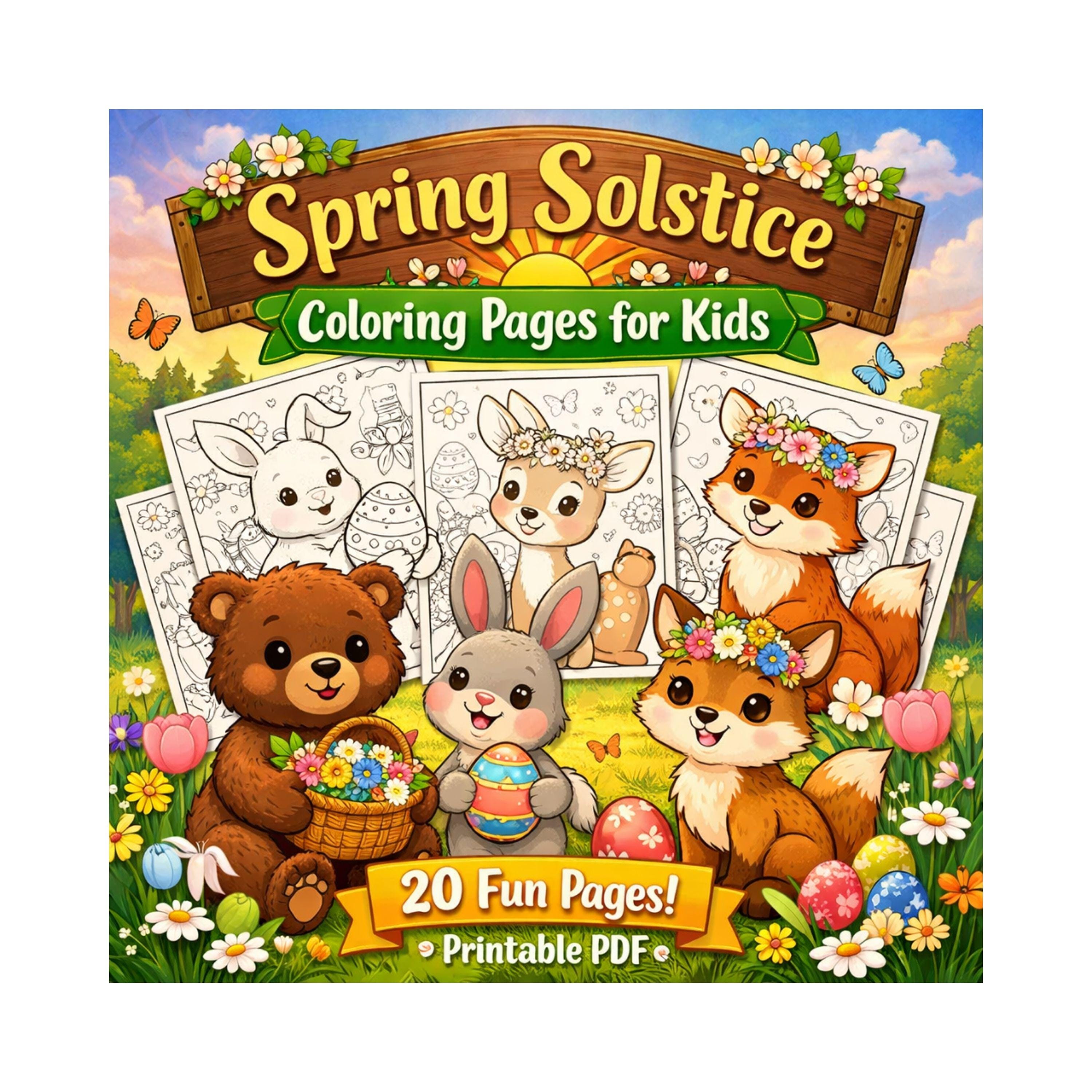 Spring Solstice Colouring Spring Solstice Coloring Pages for Kids - Etsy