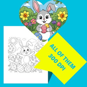 73 Easter Coloring Pages for Kids: Printable Spring Coloring Book (PDF ...
