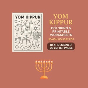 Yom Kippur Coloring Pages: Jewish Holiday Art, Reflection & Learning (PDF Download)