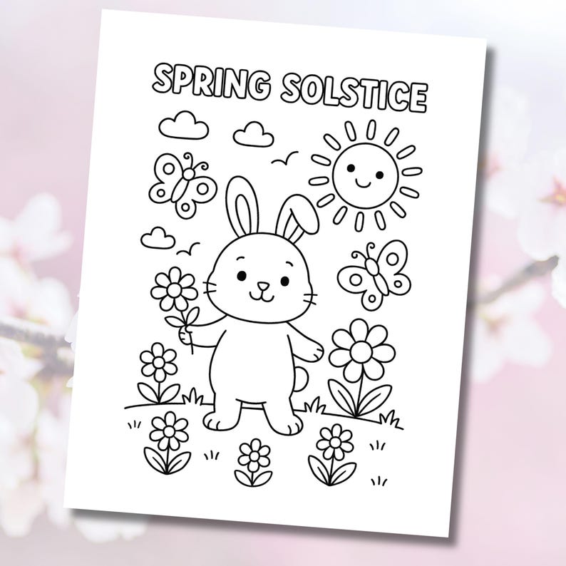 Spring Solstice Colouring Spring Solstice Coloring Pages for Kids - Etsy