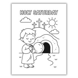 Holy Saturday Color Holy Saturday Coloring Pages for Kids - Etsy