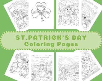 St. Patrick's Day Coloring Pages: Kids Activity Book (Digital Download)
