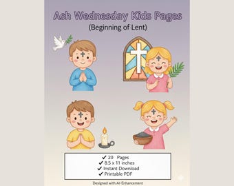 Lent Coloring Page for Kids | My Lenten Journey Worksheet | Catholic ...