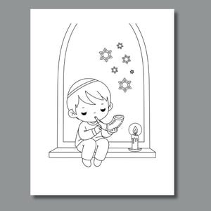 Yom Kippur Coloring Book | Jewish Holiday Kids Activity | 20 Pages ...
