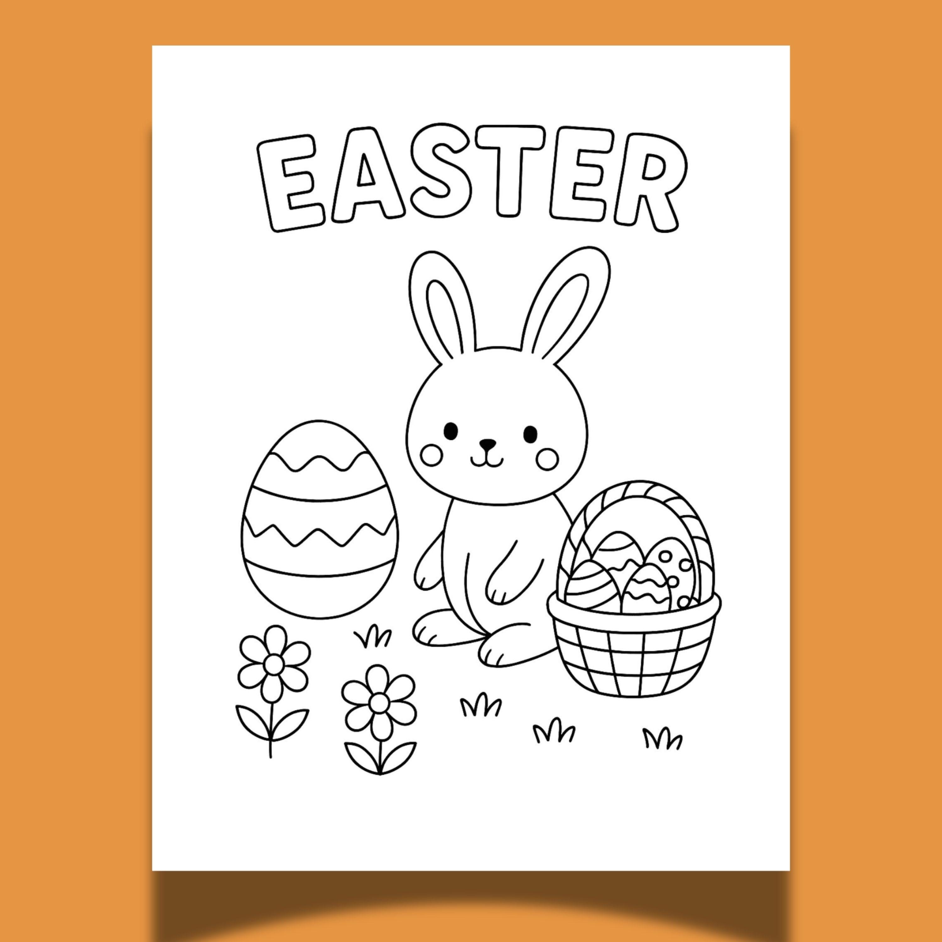 Easter Coloring Pages for Kids: Bunny & Egg Spring Activities (digital ...