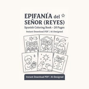 Spansk trettondagsmålarbok - Reyes Magos, Jesu födelse (PDF)