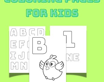 Dieren-ABC en kleurplaten 123: afdrukbaar thuisonderwijs (pdf)