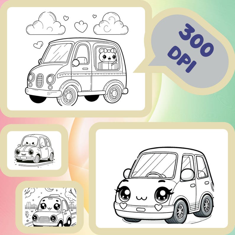 52 Cute Car Coloring Pages for Kids, Toddlers Preschoolers Kindergarten ...