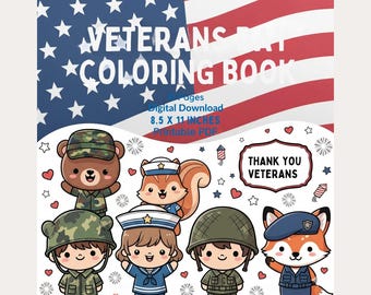 Veterans Day Coloring Pages: Kids Patriotic Activity (PDF Printable)