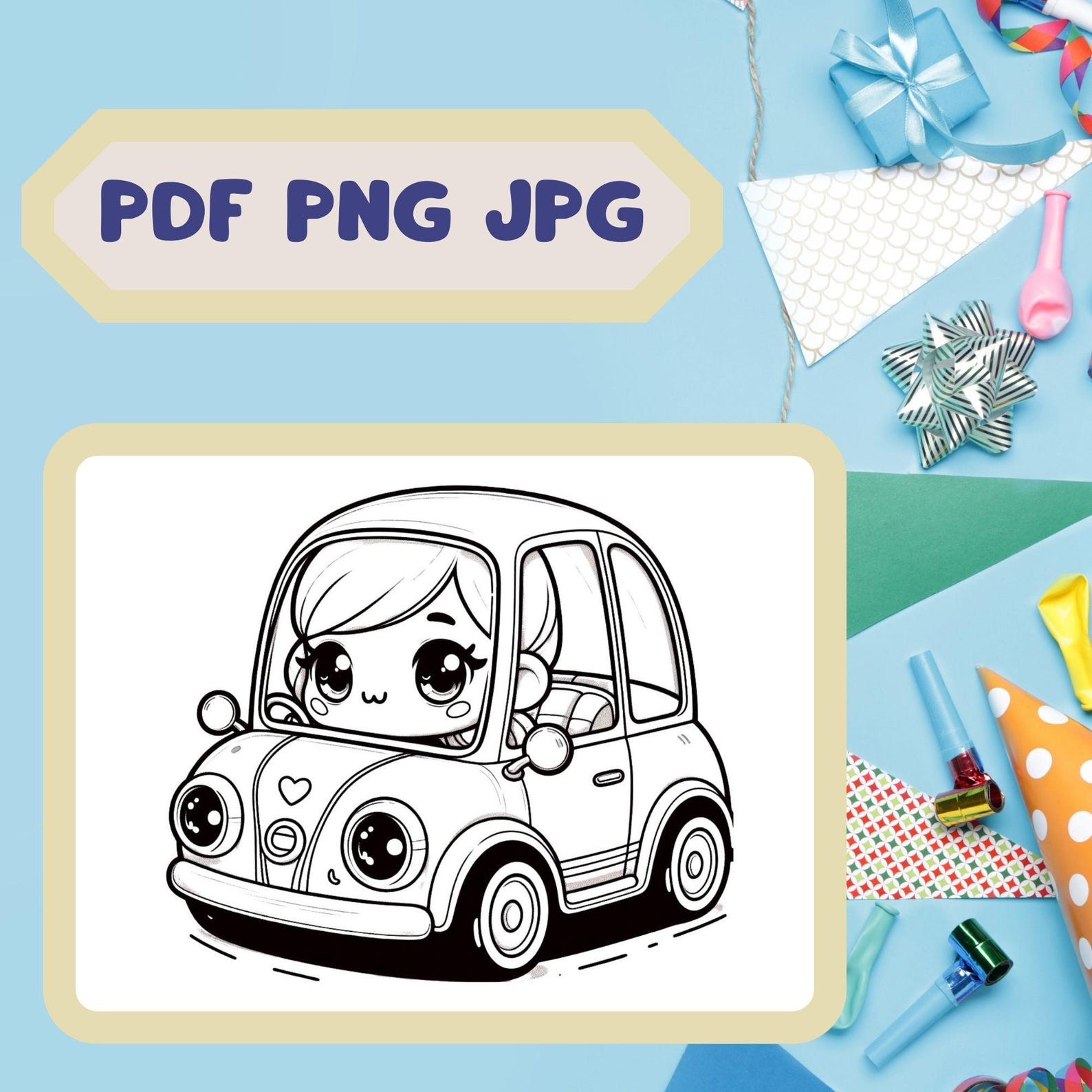 52 Cute Car Coloring Pages for Kids, Toddlers Preschoolers Kindergarten ...