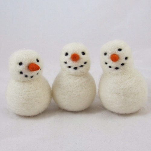 Snowman Needle Felting Kit Etsy