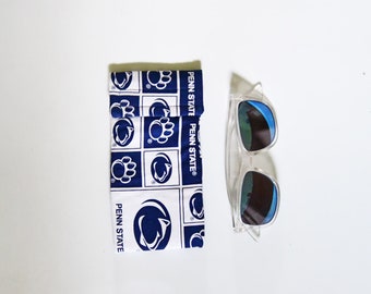 Penn State Nittany Lions glasses case, sunglasses protector, eyeglasses cover, semi padded reading glasses holder, gift idea for him