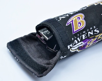 Baltimore Ravens glasses case, sunglasses  pouch, eyeglass cover, reading glasses holder, eye glasses protector, gifts for men