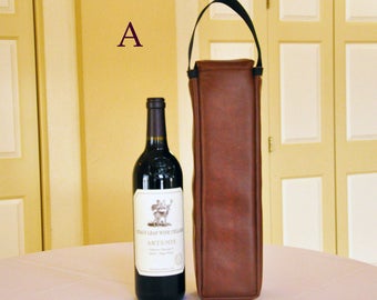 Yjcnelcr Elegant Leather Wine Carrier Bag - PU Leather Bottle Holder For Weddings, Parties & Gifts