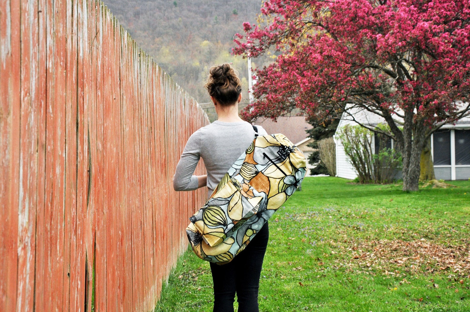 Large Yoga Mat Bag Zippered Yoga Tote Bag Yoga Mat Carrier Etsy