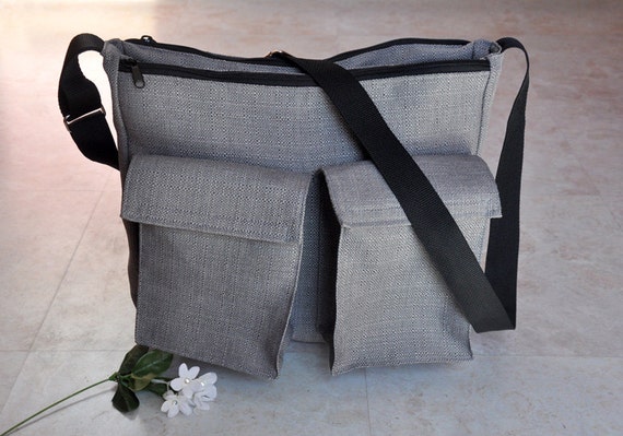 nappy bag grey