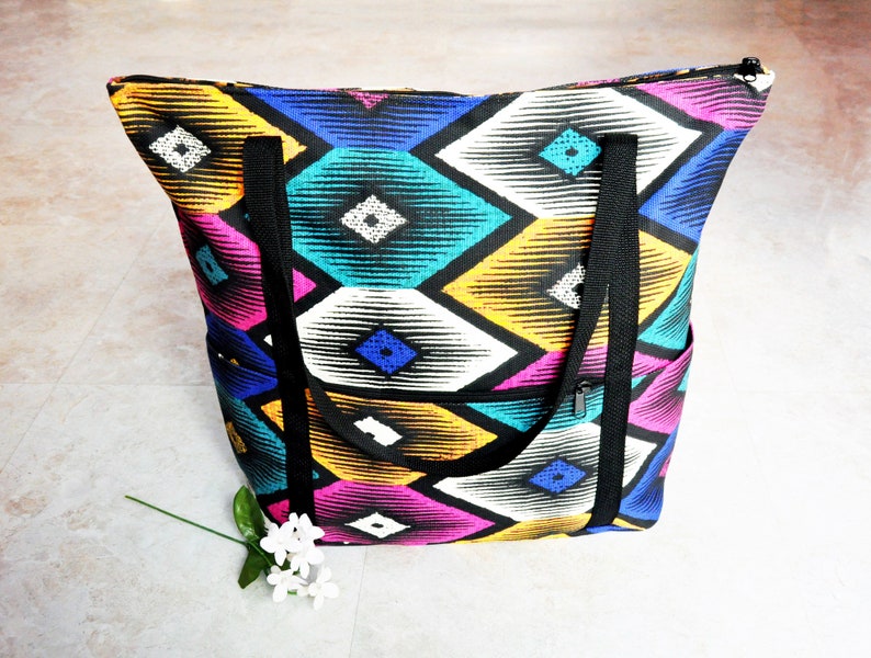 Airplane carry on bag Large zippered tote bag Extra large Etsy