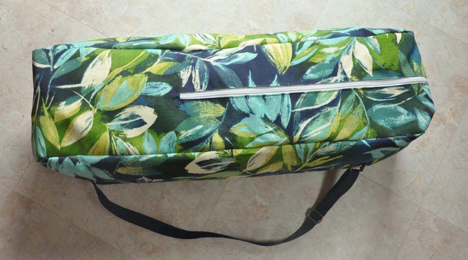 Extra Large Yoga Mat Bag, Large Size Yoga Mat Carrier, Blue and Green