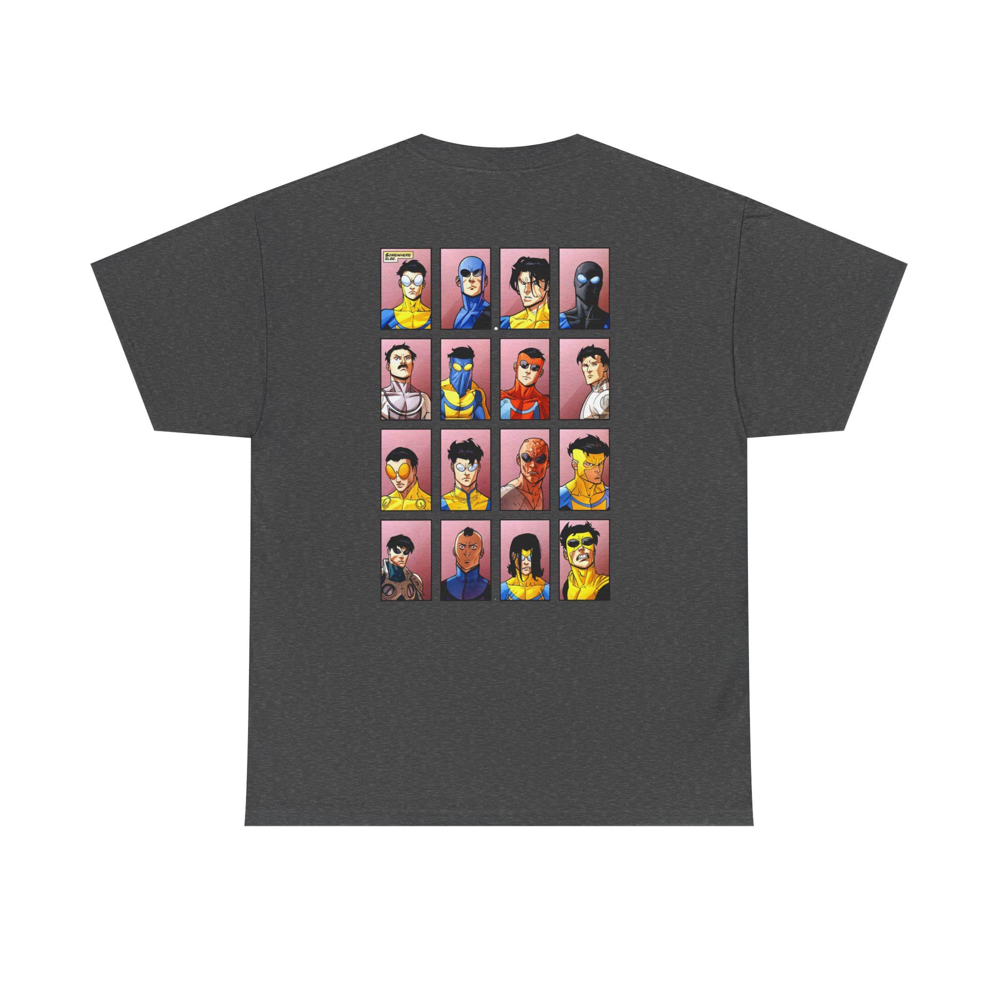 Invincible Variants Graphic T-shirt: Front & Back Print, Superhero Fan ...