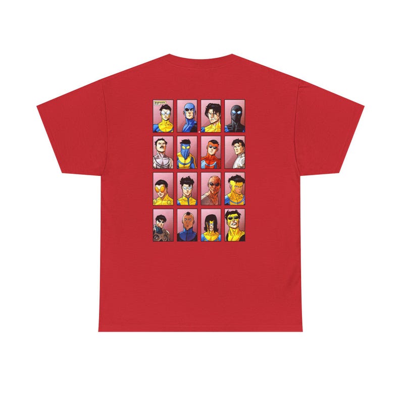Invincible Variants Graphic T-shirt: Front & Back Print, Superhero Fan ...