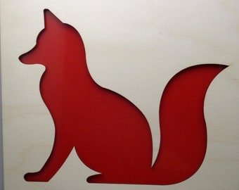 Fox of Plywood and Recycled Aluminum