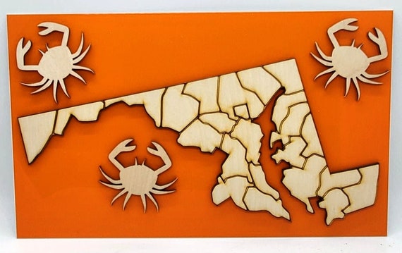 Crab/Maryland of Plywood and Recycled Aluminum