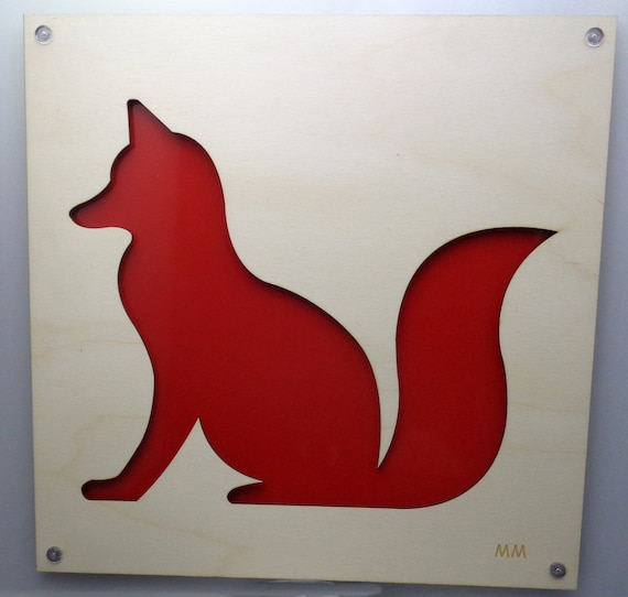 Fox of Plywood and Recycled Aluminum