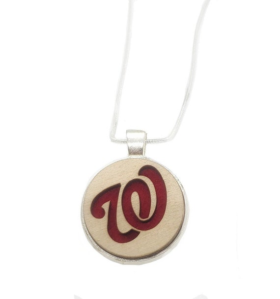 Curly W /Nats pendant of plywood and felt