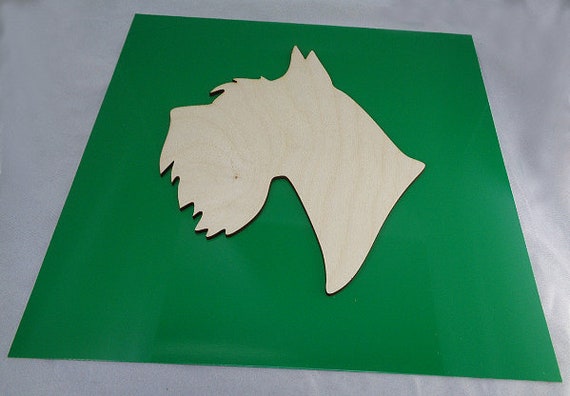 Plywood Schnauzer Dog and Recycled Aluminum