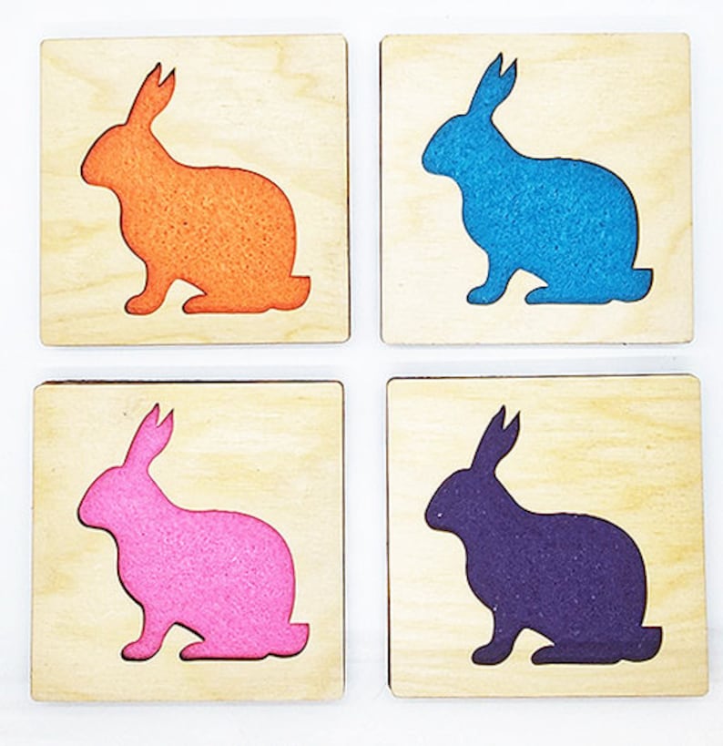 mannmadedesigns Bunny Rabbit Coasters