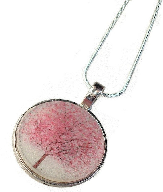 Cherry Tree Pendant or custom image pendant with your own photo