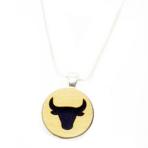 Taurus Bull pendant of plywood and felt