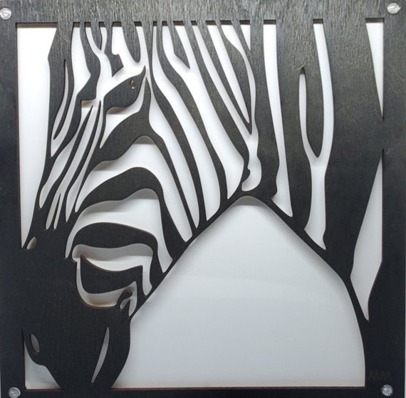 Plywood and Recycled Aluminum Zebra