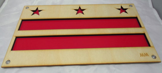 DC Flag Plywood and Recycled Aluminum in Red