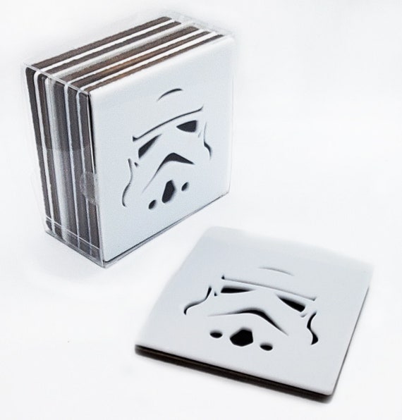 4 Stormtrooper Coasters of acrylic andWaterproof plywood birch and Felt