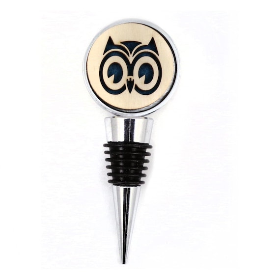 Owl Wine Stopper - Bottle Stoppers - Wine Bottle Stoppers with Plywood and felt-Gift for a wine lover-Hostess Gift-Housewarming Gift