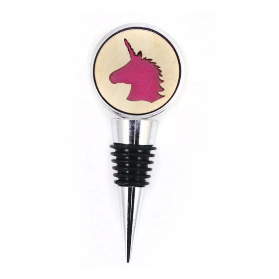 Unicorn Wine Stopper - Bottle Stoppers - Wine Bottle Stoppers with Plywood and felt-Gift for a wine lover-Hostess Gift-Housewarming Gift