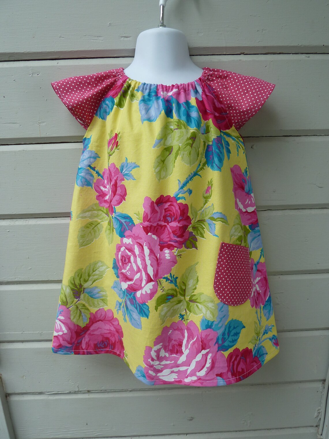 Sunny Yellow Peasant Dress for Girls Size 1T Through 3T Etsy