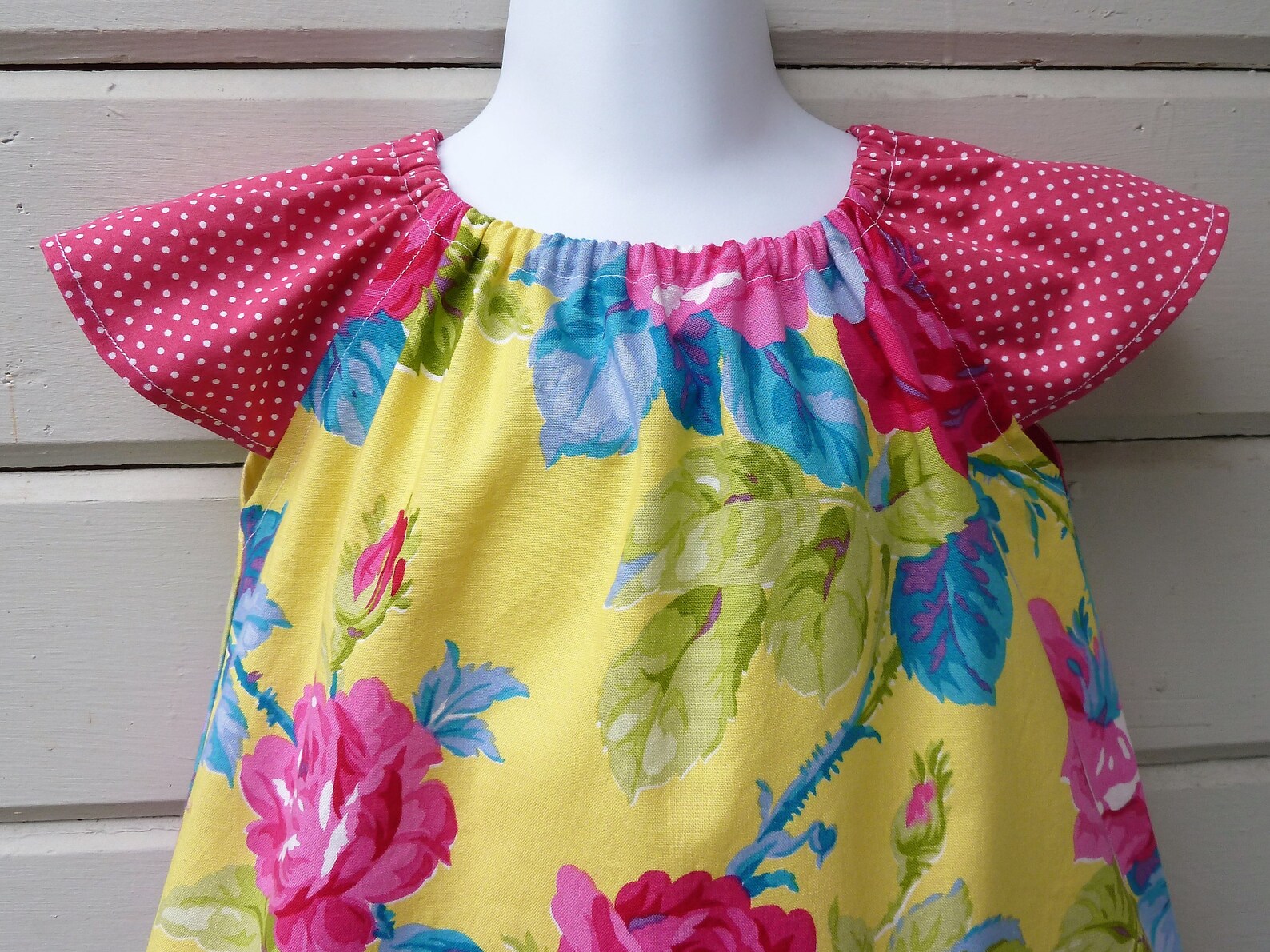 Sunny Yellow Peasant Dress for Girls Size 1T Through 3T Etsy