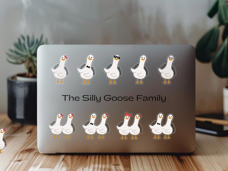 Silly Computer Decals Silly Goose Nerd Sticker | Cute Laptop Stickers, School Stickers, Cute ...