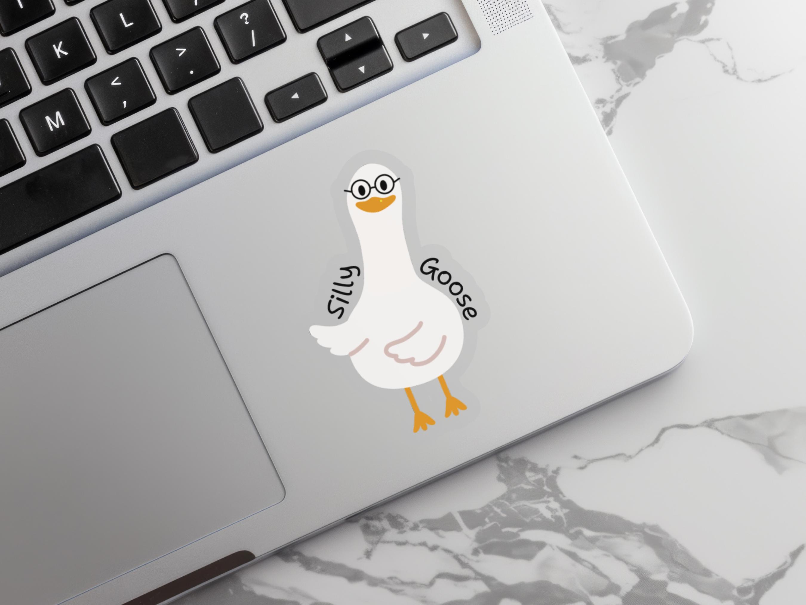Silly Computer Decals Silly Goose Nerd Sticker | Cute Laptop Stickers, School Stickers, Cute ...