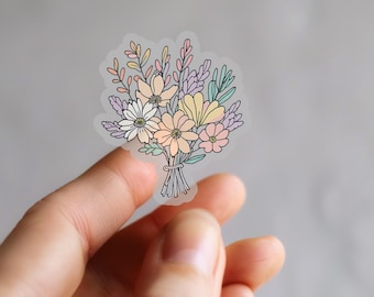 50 Adesivi Floreali Impermeabili In PET - Decalcomanie Per Bottiglie, Scrapbooking, Laptop, Diario - Stickers Carini Per Donne E Ragazze