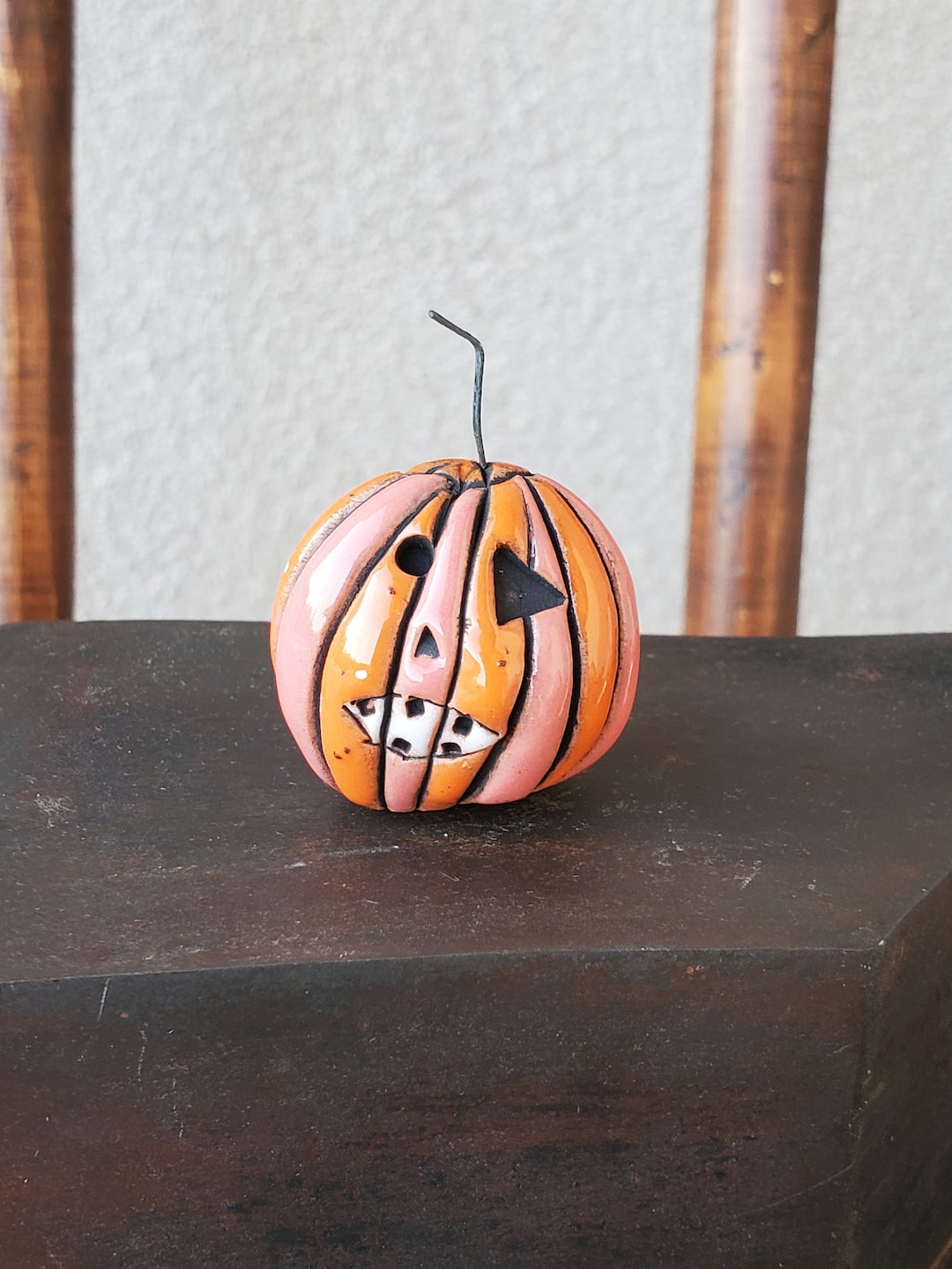 Miniature Ceramic Jack-o-lantern, Halloween Decor C17 - Etsy