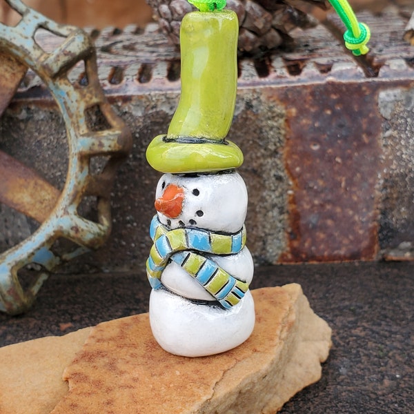 Ceramic Snowman Christmas Ornament/Decoration