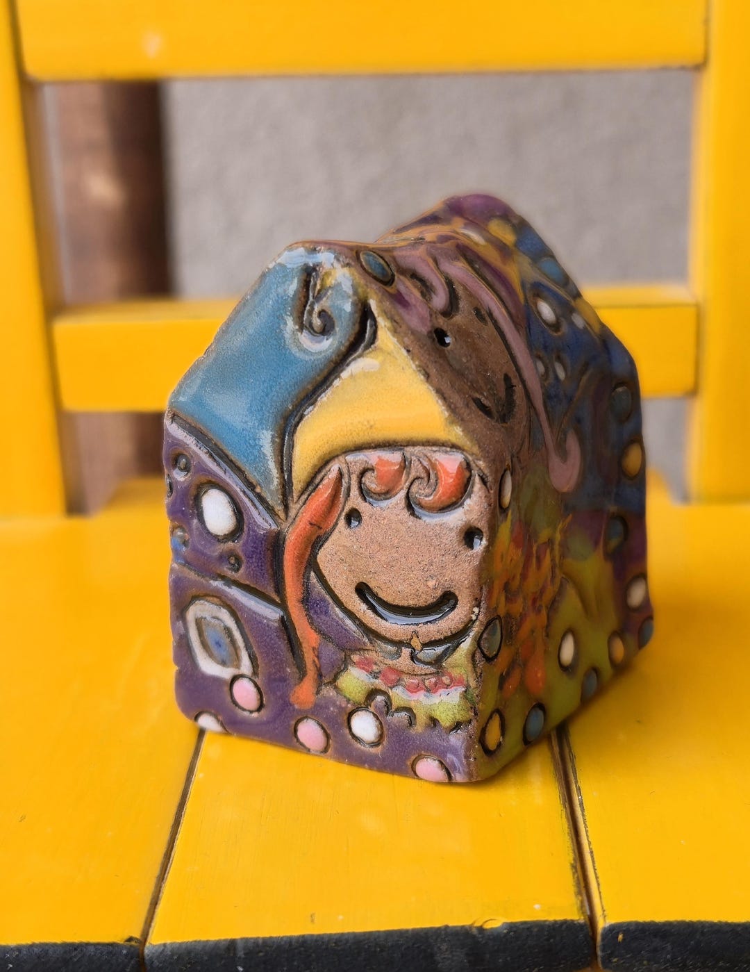 Ceramic House Rattle With Colorful Fairies - Etsy