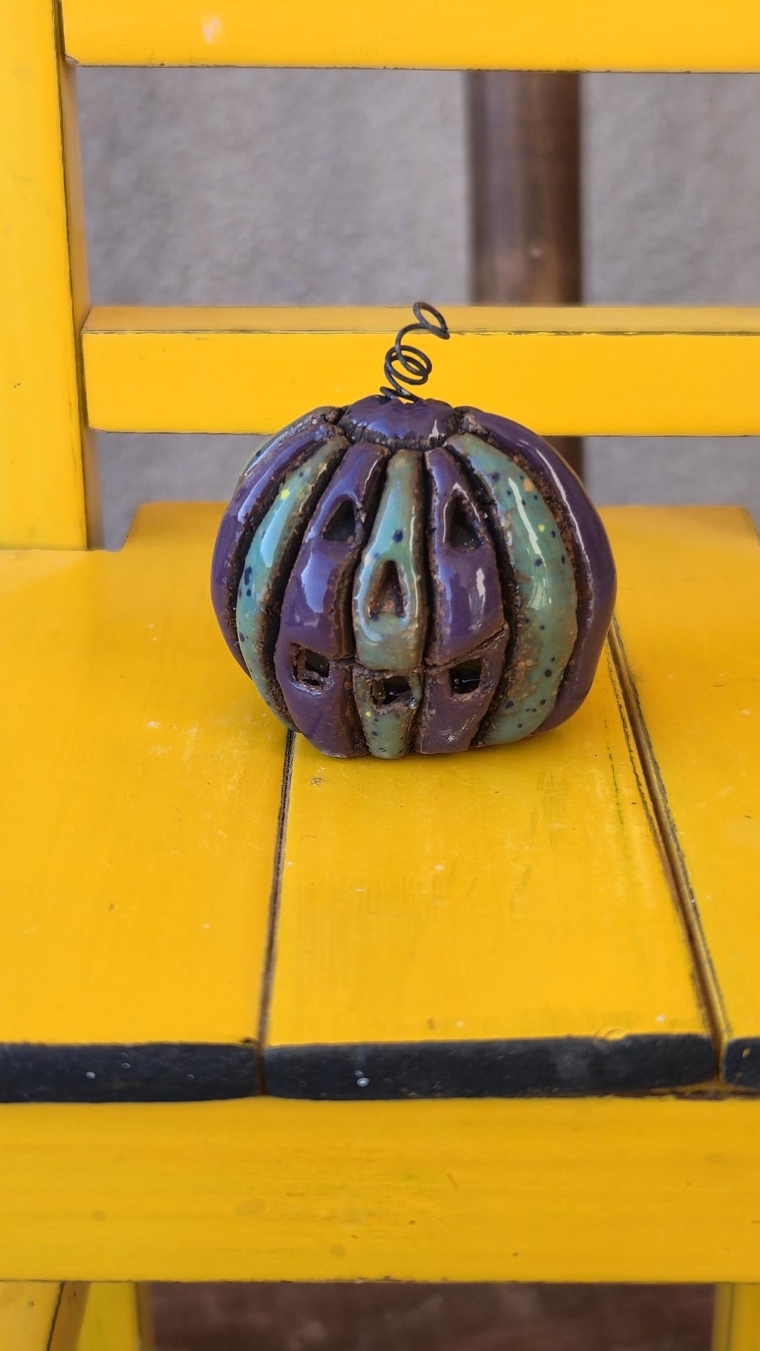 Miniature Ceramic Jack-o-lantern, Halloween Decor (A6) - Etsy
